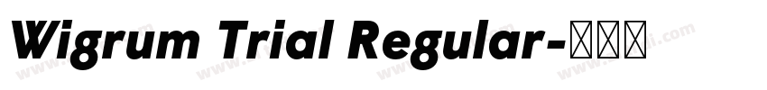 Wigrum Trial Regular字体转换